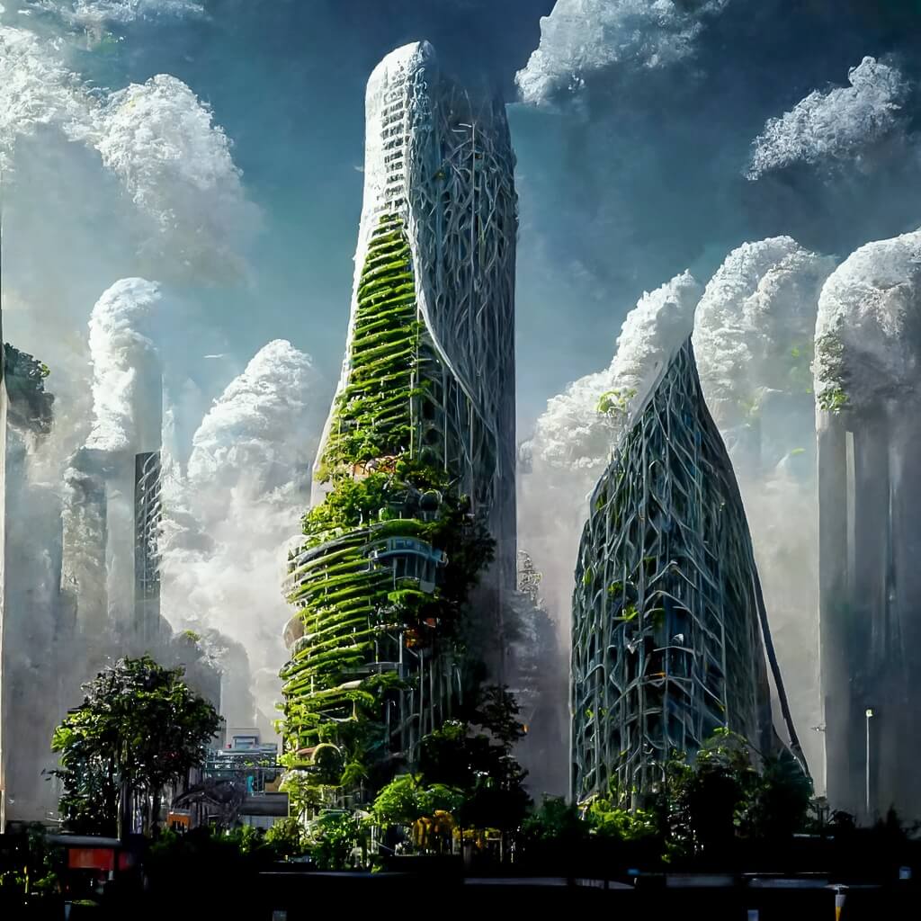 AI-generated Future Cities by Manas Bhat|Futuristic